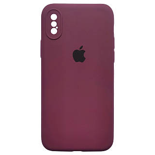 Чехол Silicone Full Camera для Apple iPhone X / XS Plum
