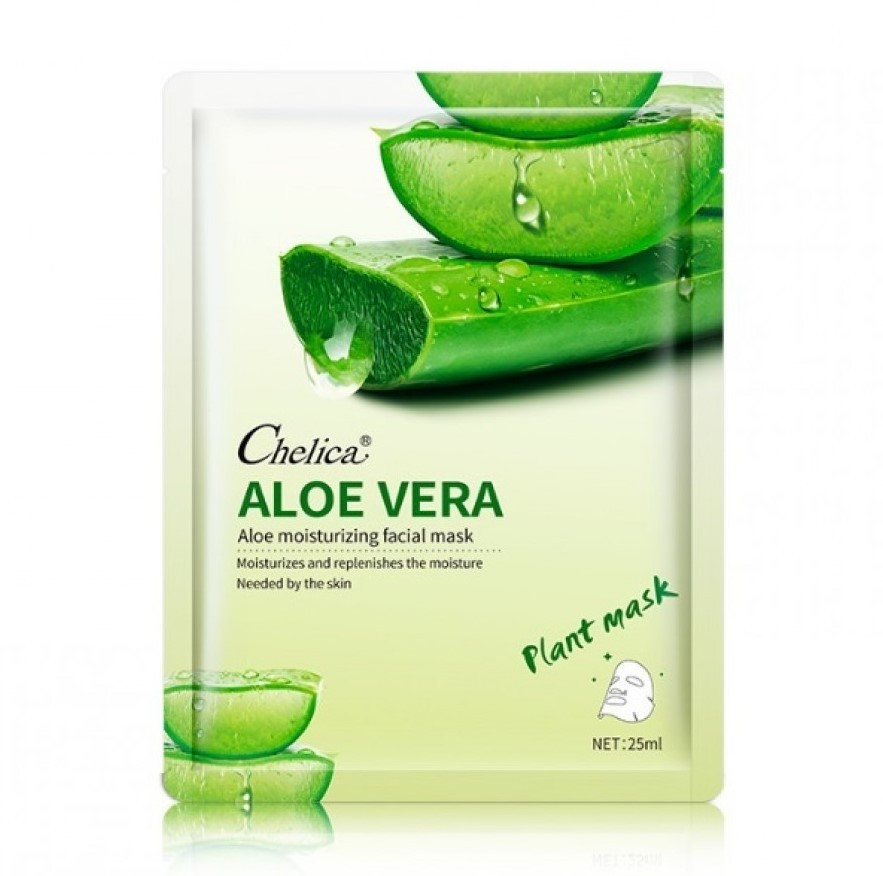 Зволожуюча маска для обличчя з екстрактом алое вера Chelika aloe