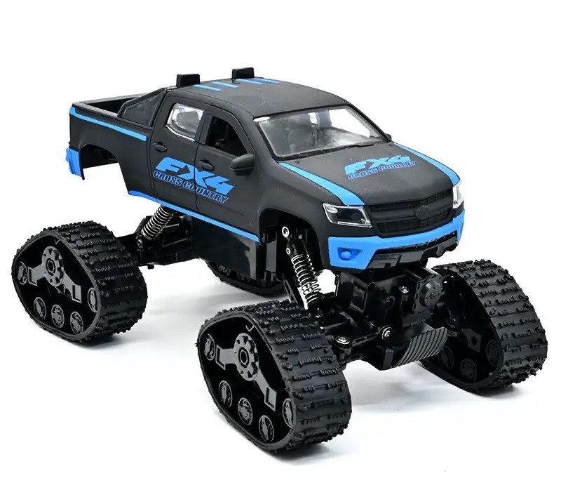 Радіокерований джип всюдихід на пульті управління 4WD на гусеничному ходу 2 пари коліс з дверима, що відчиняються - фото 1 - id-p2383758791