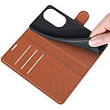 Чохол-книжка Litchie Wallet для Huawei P50 Brown, фото 5