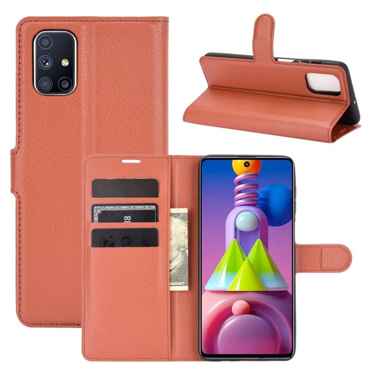 Чохол-книжка Litchie Wallet для Samsung Galaxy M51 Brown