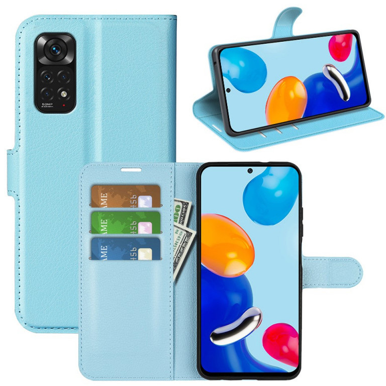 Чохол-книжка Litchie Wallet для Xiaomi Redmi Note 11 / Note 11S Light Blue, фото 1