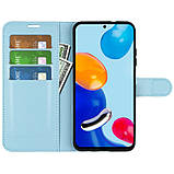 Чохол-книжка Litchie Wallet для Xiaomi Redmi Note 11 / Note 11S Light Blue, фото 4