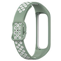 Ремінець Double Color Silicone Band для Samsung Galaxy Fit2 SM-R220 Light Green / White