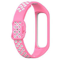 Ремінець Double Color Silicone Band для Samsung Galaxy Fit2 SM-R220 Pink / White