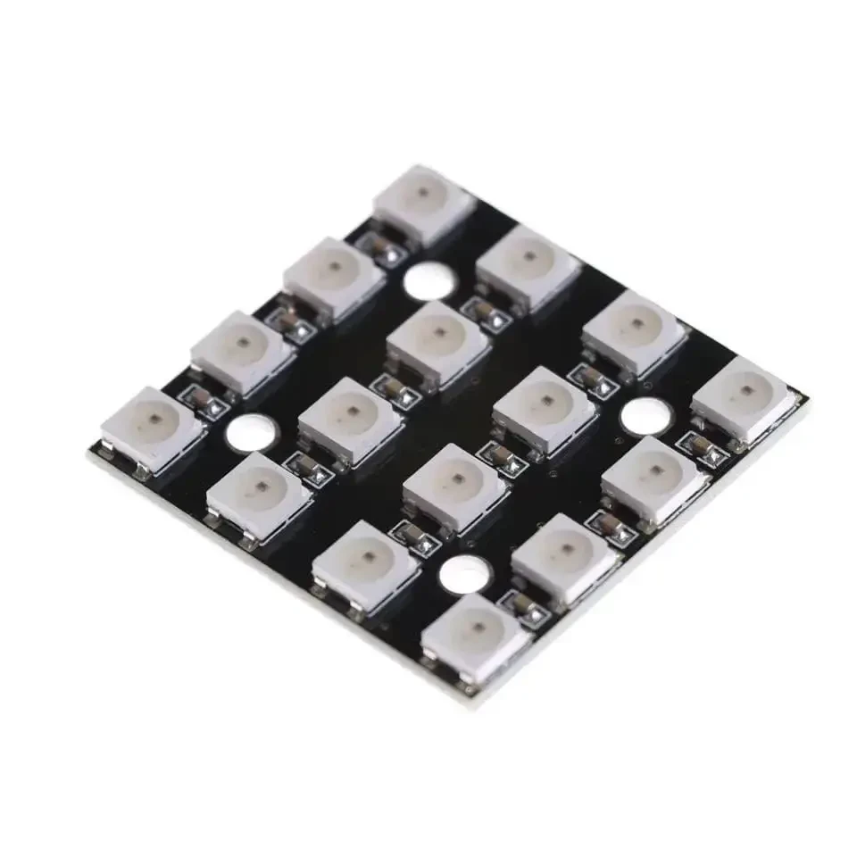 RGB 16-бітний світлодіодний модуль, матриця WS2812B 5050, 4х4