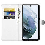 Чехол-книжка Litchie Wallet для Samsung Galaxy S22 White, фото 5