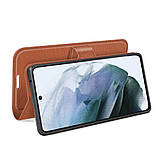 Чехол-книжка Litchie Wallet для Samsung Galaxy S21 FE Brown, фото 2