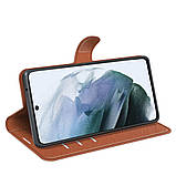 Чехол-книжка Litchie Wallet для Samsung Galaxy S21 FE Brown, фото 3