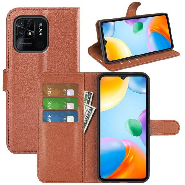 Чохол-книжка Litchie Wallet для Xiaomi Redmi 10C Brown, фото 1