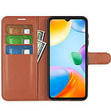 Чохол-книжка Litchie Wallet для Xiaomi Redmi 10C Brown, фото 3