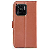 Чохол-книжка Litchie Wallet для Xiaomi Redmi 10C Brown, фото 7