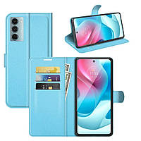 Чохол-книжка Litchie Wallet для Motorola G200 Light Blue