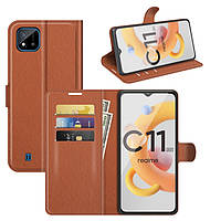 Чохол-книжка Litchie Wallet для Realme C11 2021 Brown
