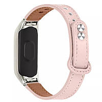 Ремінець Leather Strap для Xiaomi Mi Band 7 Pink