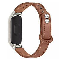 Ремінець Leather Strap для Xiaomi Mi Band 7 Brown
