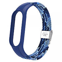 Ремінець Braided Nylon Strap для Xiaomi Mi Band 3 / 4 / 5 / 6 / 7 Navy Blue