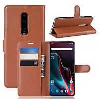 Чохол-книжка Litchie Wallet для OnePlus 7 Pro Brown
