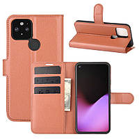 Чохол-книжка Litchie Wallet для Google Pixel 4A 5G / 5 XL Brown