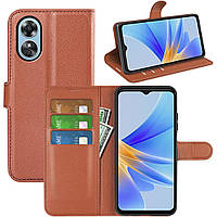 Чохол-книжка Litchie Wallet для Oppo A17 / A17k Brown
