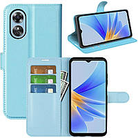 Чохол-книжка Litchie Wallet для Oppo A17 / A17k Light Blue