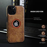 Чохол Slim Leather Case для Apple iPhone 14 Brown, фото 3
