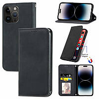 Чохол-книжка Skin Feel Leather Wallet для Apple iPhone 15 Pro Max Black