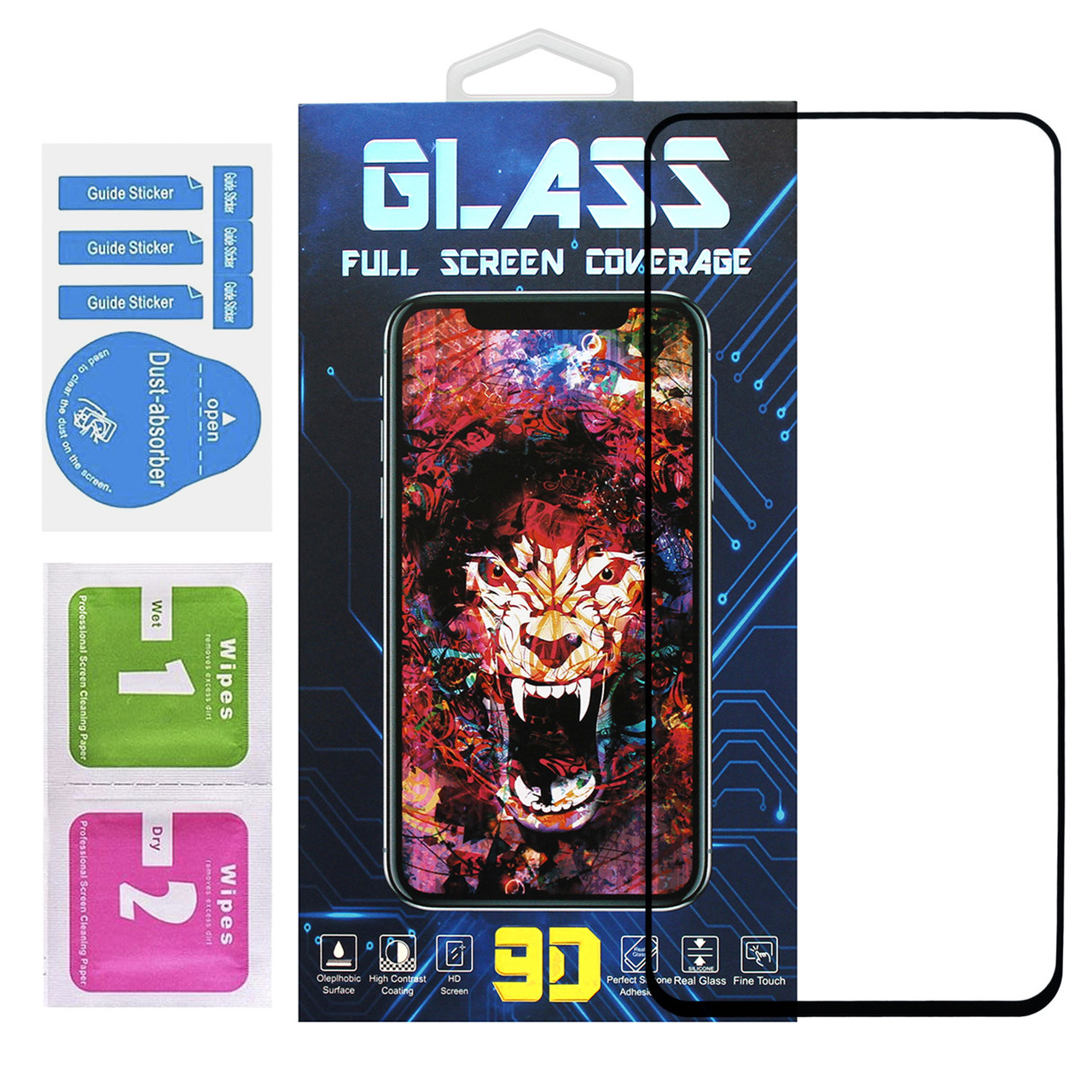 Захисне скло Premium Glass 9D для Motorola G13 Black