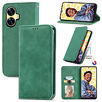 Чохол-книжка Skin Feel Leather Wallet для Realme C55 Green