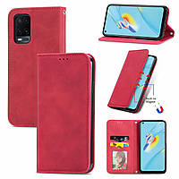 Чохол-книжка Skin Feel Leather Wallet для Oppo A54 4G Red