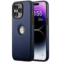 Чохол Slim Leather Case для Apple iPhone 15 Pro Max Dark Blue