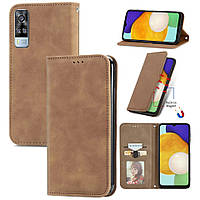 Чохол-книжка Skin Feel Leather Wallet для Vivo Y31 / Y51a / Y51 / Y53s Brown
