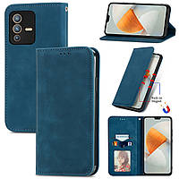 Чохол-книжка Skin Feel Leather Wallet для Vivo V23 5G / S12 5G Blue