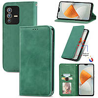 Чохол-книжка Skin Feel Leather Wallet для Vivo V23 5G / S12 5G Green