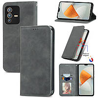 Чохол-книжка Skin Feel Leather Wallet для Vivo V23 5G / S12 5G Grey