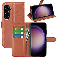 Чохол-книжка Litchie Wallet для Samsung Galaxy S23 FE Brown