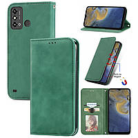 Чохол-книжка Skin Feel Leather Wallet для ZTE Blade A53 Green