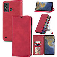 Чохол-книжка Skin Feel Leather Wallet для ZTE Blade A53 Red