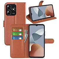 Чохол-книжка Litchie Wallet для ZTE Blade A73 4G Brown