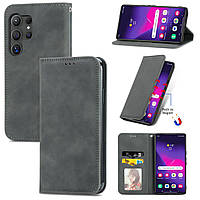 Чохол-книжка Skin Feel Leather Wallet для Samsung Galaxy S24 Ultra Grey
