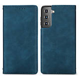 Чохол-книжка Skin Feel Leather Wallet для Samsung Galaxy S21 Plus Blue, фото 2
