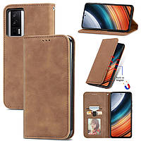 Чохол-книжка Skin Feel Leather Wallet для Poco F5 Pro / Redmi K60 / K60 Pro Brown