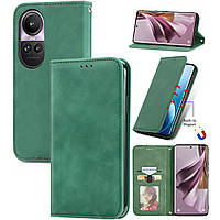 Чохол-книжка Skin Feel Leather Wallet для Oppo Reno 10 Pro 5G Green
