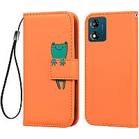 Чохол-книжка Animal Wallet для Motorola E13 Frog