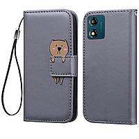 Чохол-книжка Animal Wallet для Motorola E13 Bear