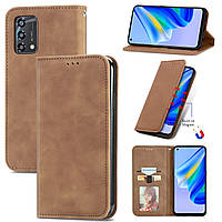 Чохол-книжка Skin Feel Leather Wallet для Oppo A74 Brown