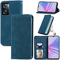 Чохол-книжка Skin Feel Leather Wallet для Oppo A57S / A57 4G Blue