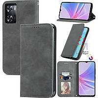 Чохол-книжка Skin Feel Leather Wallet для Oppo A57S / A57 4G Grey