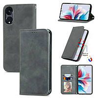 Чохол-книжка Skin Feel Leather Wallet для Oppo A98 5G Grey