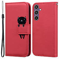 Чохол-книжка Animal Wallet для Samsung Galaxy S23 FE Cat